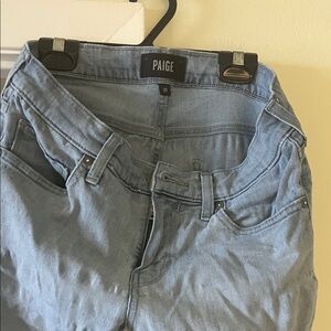 PAIGE Women's Light Blue Boyfriend Jeans